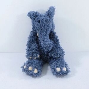 Jellycat London Junglie Bunglie Elephant Blue Shaggy Stuffed Plush Medium 16"